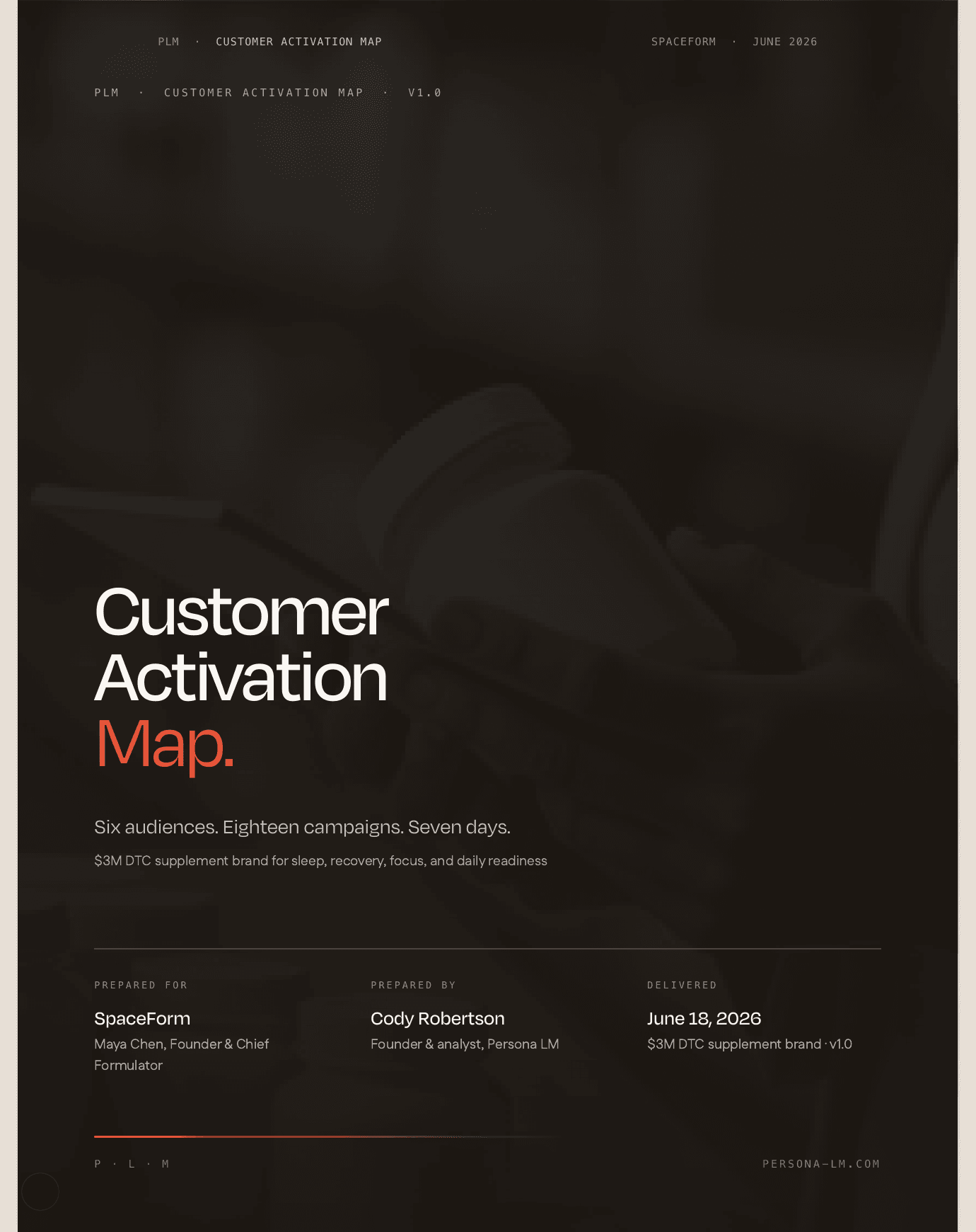 SpaceForm Customer Activation Map report cover